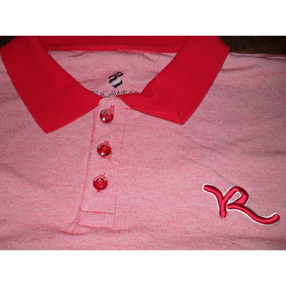 Rocawear‎ Classic Polo Shirt Red Short Sleeve Casual Top 5XB 5XL